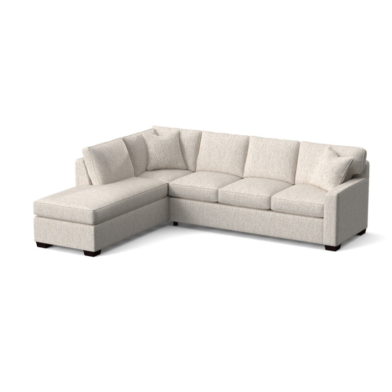 Frye Chaise Sectional, Left Hand Facing, Java, Snow Crypton Performance; 0884-91