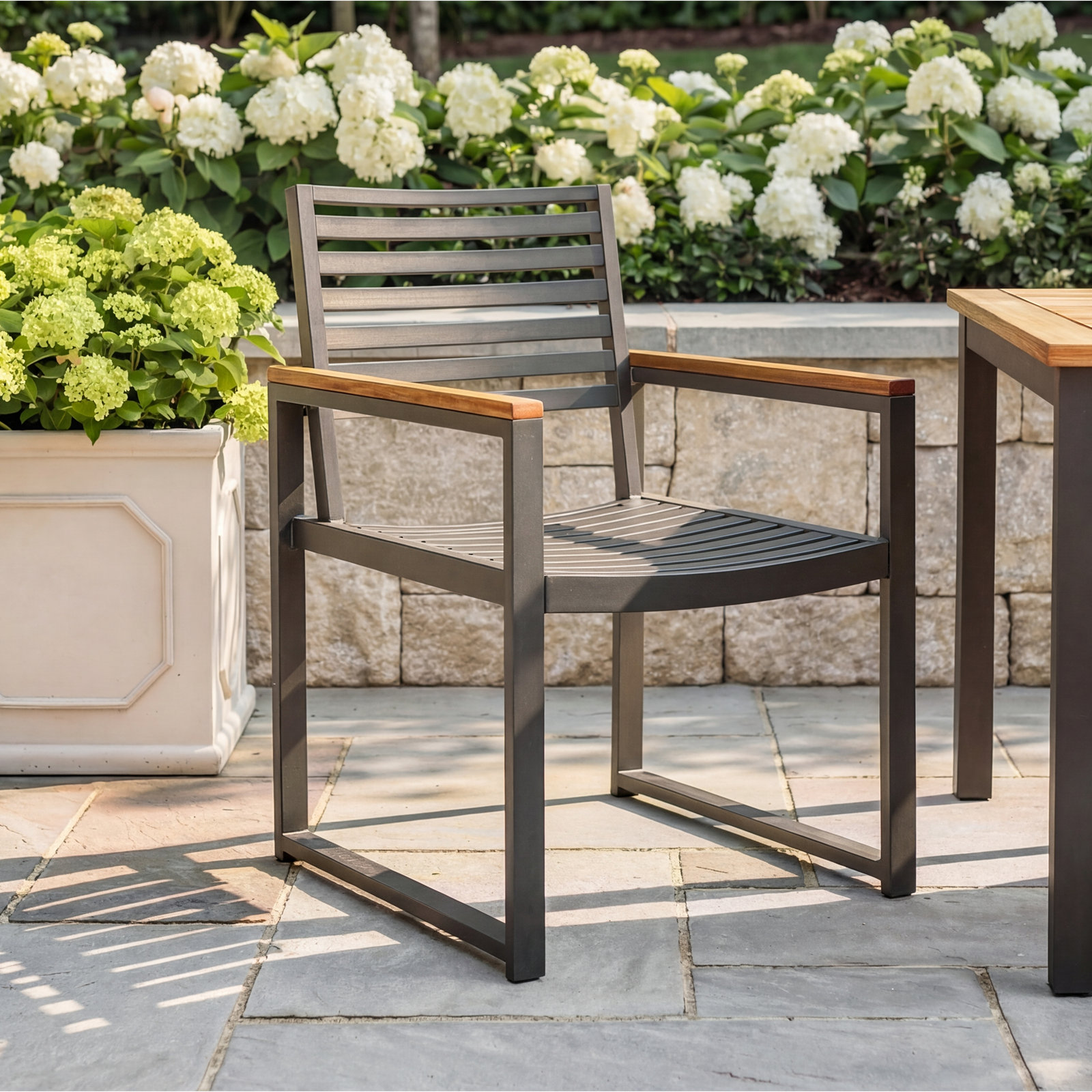 Townsend Outdoor Patio Dining Armchair, Brown