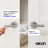 Arc Privacy Door Lever Modern Concealed Design For (Bed & Bath) – Sleek Minimalist Style in Brushed Nickel-114645764