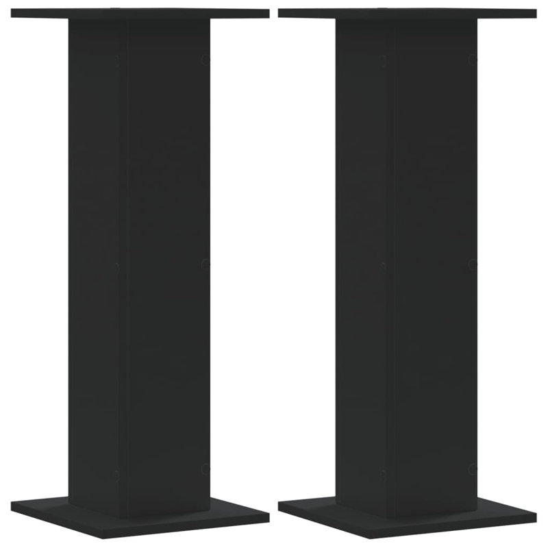 Support pour haut-parleur 2 pièces 11,8 x 11,8 x 31,5 po, Noir