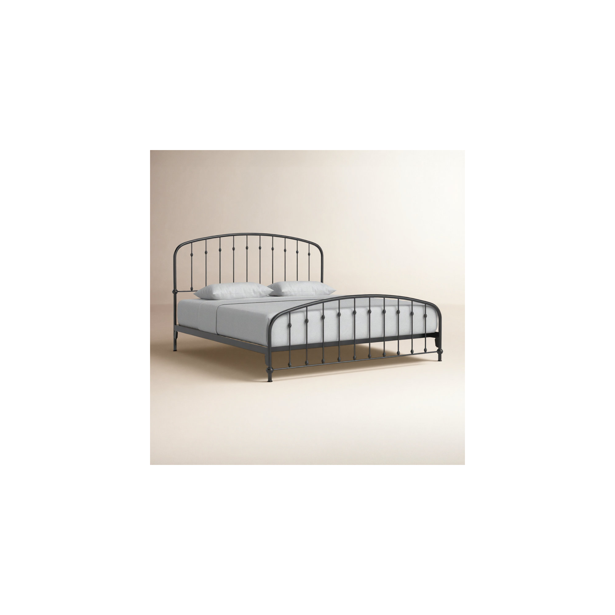 Wadsworth Metal Bed, King, Black