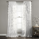 Riley Polyester Semi Sheer Curtain Single Panel