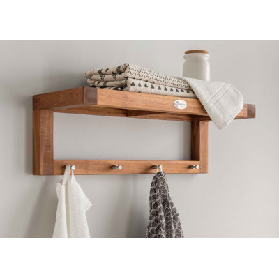 Adirondack Teak Wall Bathroom Shelves
