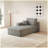 Grey Left-Facing Sleeper Sofa Bed, Convertible Living Room Seating