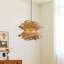 Luminaire suspendu 1 lumière rotin fleur brune-1011922109