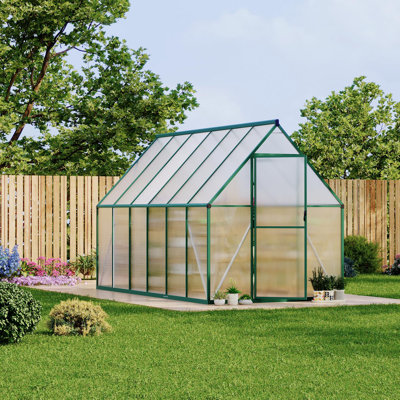 Serre de jardin en polycarbonate pour l'extérieur, serre de jardin à installation rapide avec évent de toit et ventilation