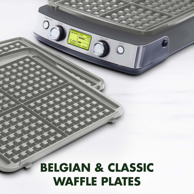 GreenPan Elite 4-Square Waffle Maker, Graphite Grey