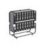 Lit pliant de 75 po x 46 po de large avec tête de lit réglable, matelas en mousse à mémoire de forme de 5 po, lit d'invité robuste sur roulettes pour les personnes de grande taille, cadre en métal de lit industriel spacieux et simple, installation f