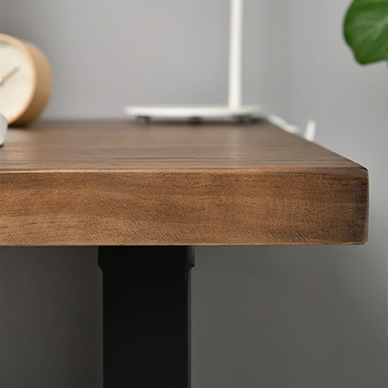 Bureau rectangulaire en bois massif noyer, noir, H 29,53 po x l 78,74 po x P 31,5 po
