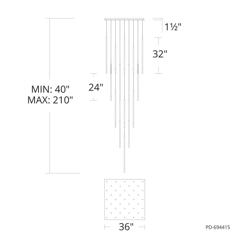 Viggo Square Multi-Light 4-CCT Pendant