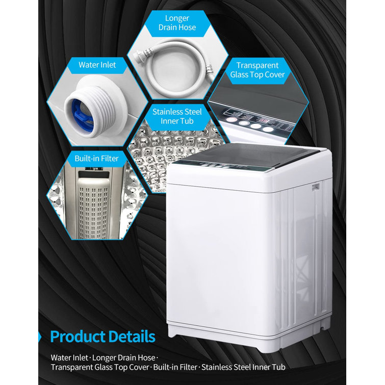 Costway 0.79 cu. ft. High Efficiency Portable Washer in White