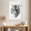 Tête de tigre Brampt noir et blanc-108371165