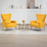 Fauteuil en velours capitonné