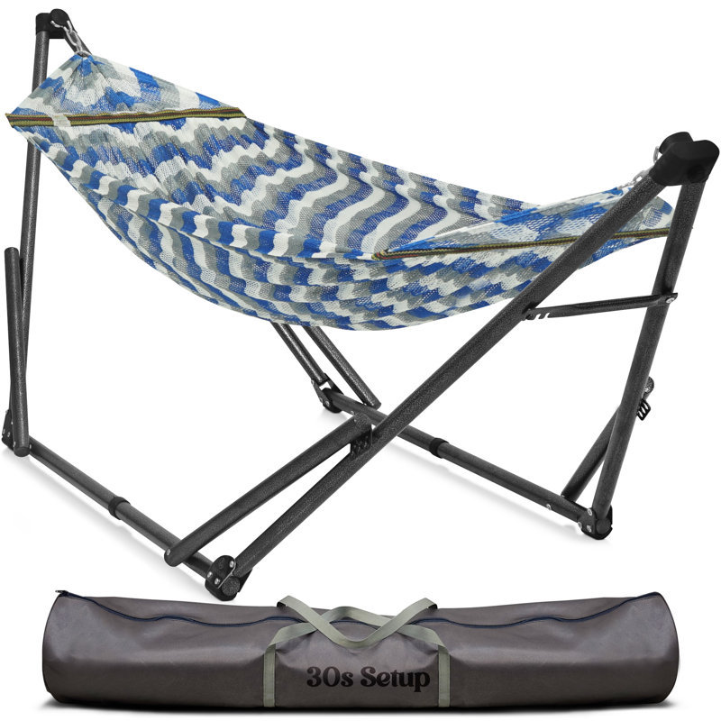 Rapolas Portable Camping Hammock with Stand, Chevron