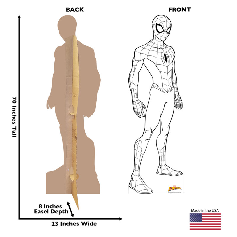 Color Me Spider-Man Life-Size Cardboard Cutout Standee