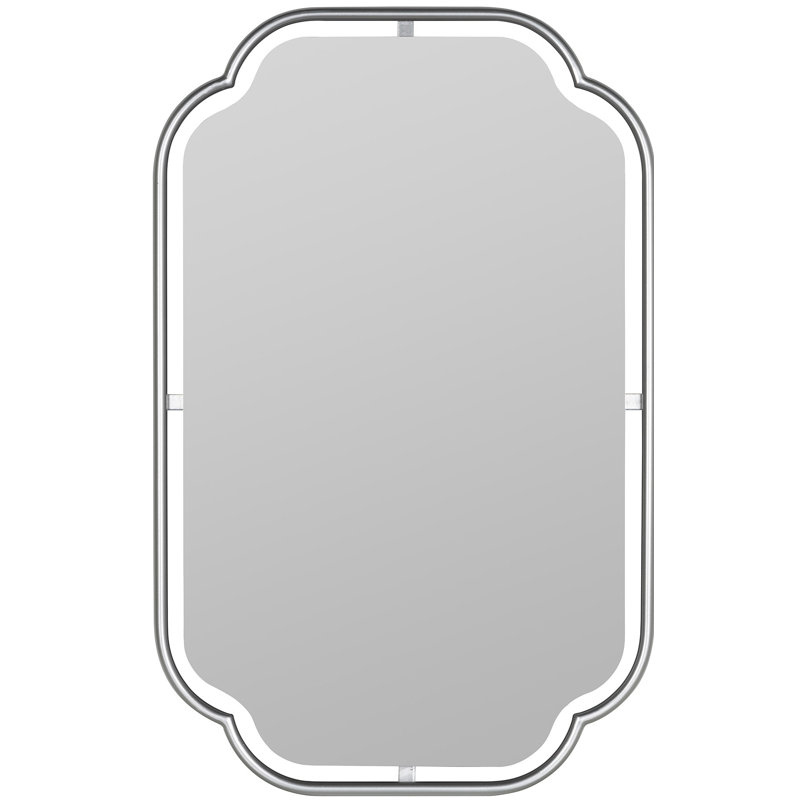 Sebastian Wall Mirorr, Silver, 34" H x 22.25" W