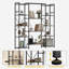 160cm W Metal Standard Bookcase-1677917890
