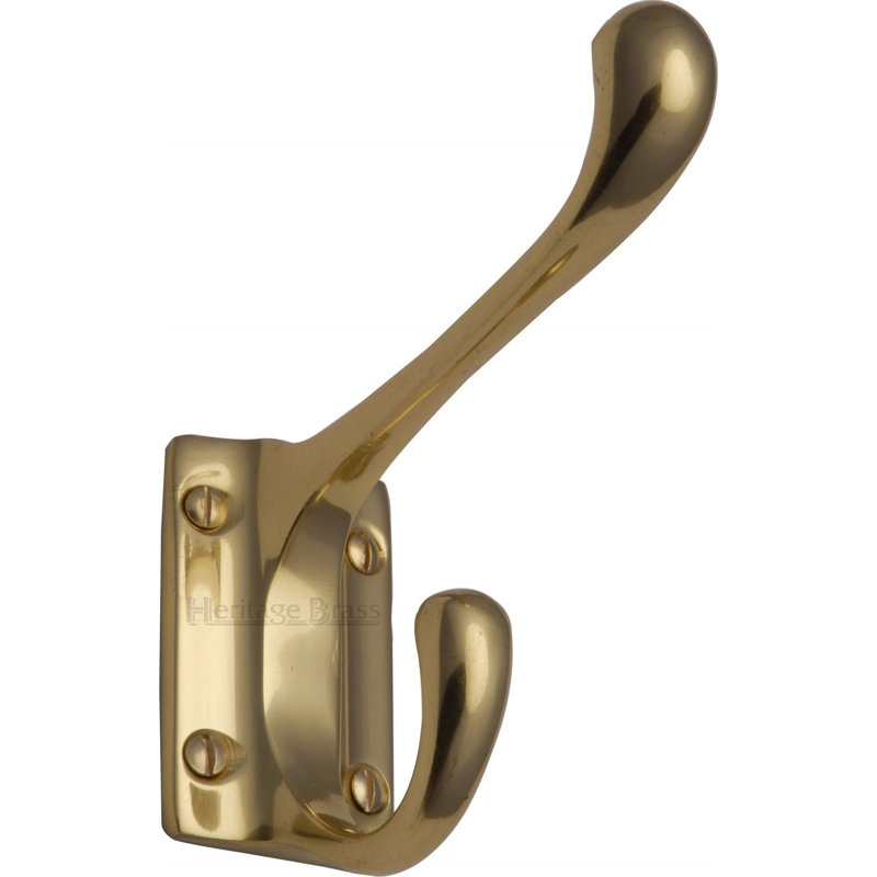 Heritage Brass Heritage Hat & Coat Hook, Polished Brass