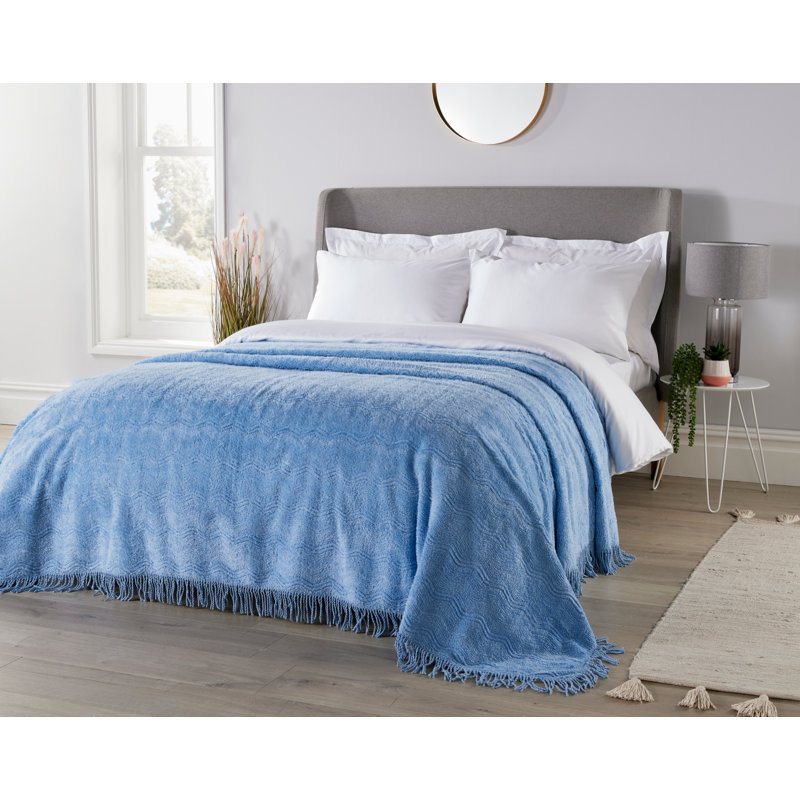 Geneva Cotton Solid Colour Bedspread, Single, White