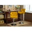 Tabourets de bar contemporain à hauteur réglable touffetés, ensemble de 2-1875793143
