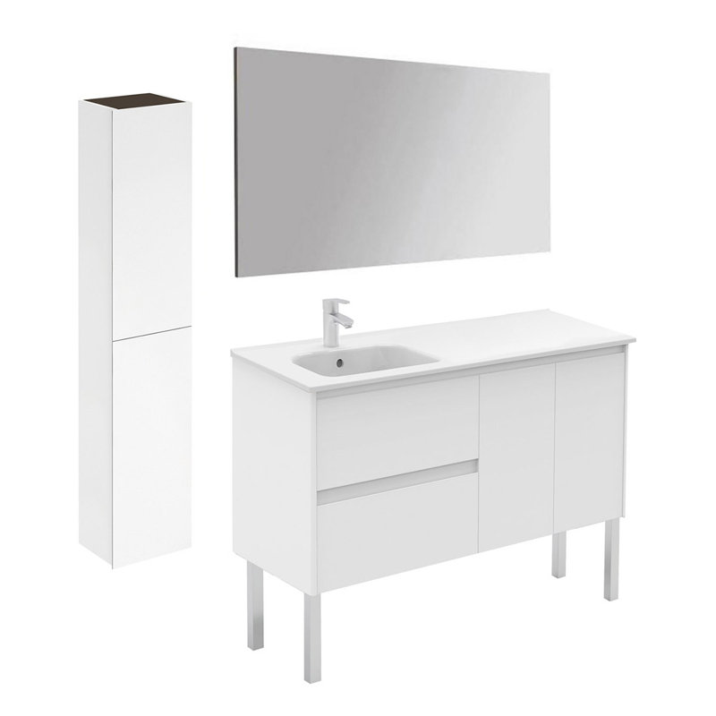Ambra 47.5'' W Single Vanity, Matte White
