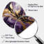 Mauve et or liquide Magic II - art mural asymétrique abstrait en métal, impression d'art moderne de forme unique-105754173
