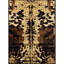 5 pi 3 po Tapis en cuir de vache noir X 7, 100% polypropylène, envers en jute, doux et résistant aux taches et pour animaux de compagnie