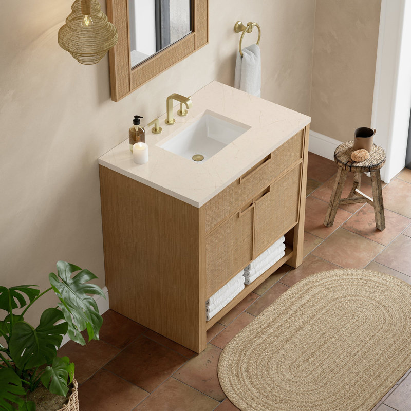 Solene 36'' W Single Vanity, 8" Widespread, Ethereal Noctis Quartz