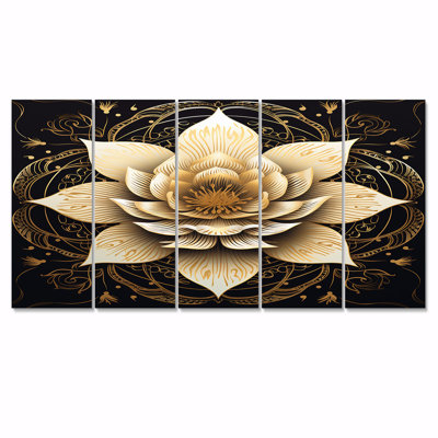 Teagin - Lotus Wall Art Set 5 Piece