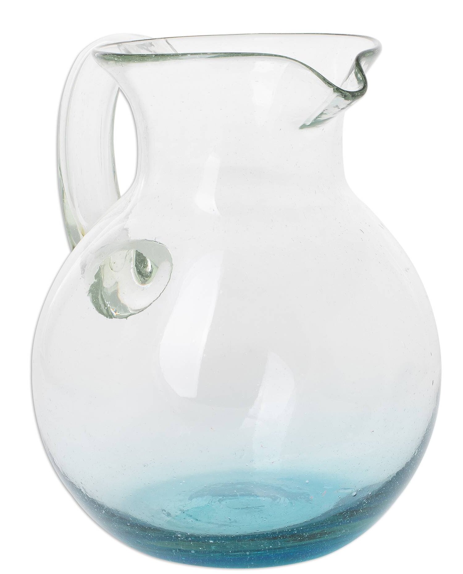 NOVICA Classic Recycled Glass 98 oz. Pitcher