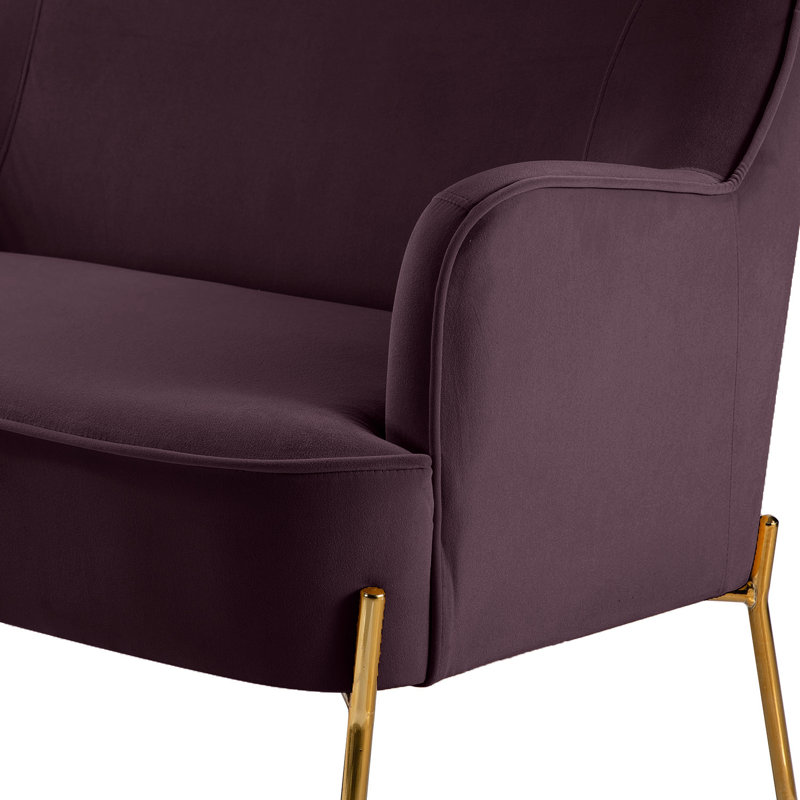 Ensemble de salon 3 pièces Amilia, Velours mauve