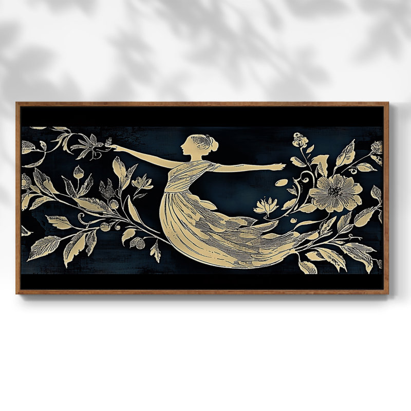 Paysage, série CLCL-XXVV, toile tendue avec châssis, prête à être accrochée, Noyer, H 21 po x l 41 po