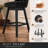 Velvet Upholstered 360° Swivel Counter Height Bar Stool with Back, Nailhead Trim and Sturdy Solid Wood Legs, Comfortable Chair for Kitchen, Dining, Restaurant-638126453-638126448-638126461
