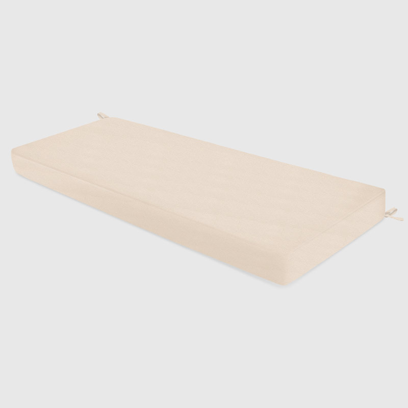1'' H Customizable Bench Cushion For Indoor/Outdoor Furniture/Chair/Window Seat, Premium 75D High-Resilience Foam, Gray
