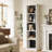 5-Tier Black Traditional Bookcases 70.86''H×20''W  With Base And Back