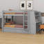 Full Size Multi-Functional Bunk Bed With Desk, Bookshelves & Storage Drawers-2136704585