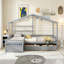 Lit plateforme simple avec trois tiroirs de rangement-1995483482