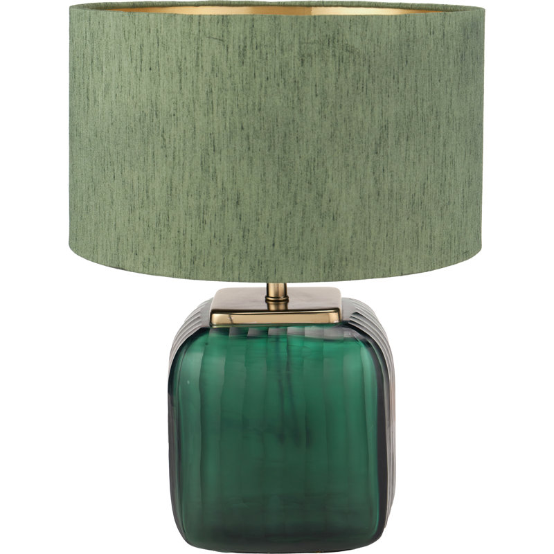 Blended Fabric Drum Lamp Shade ( Uno ), 20cm H x 35cm W x 35cm D, Green