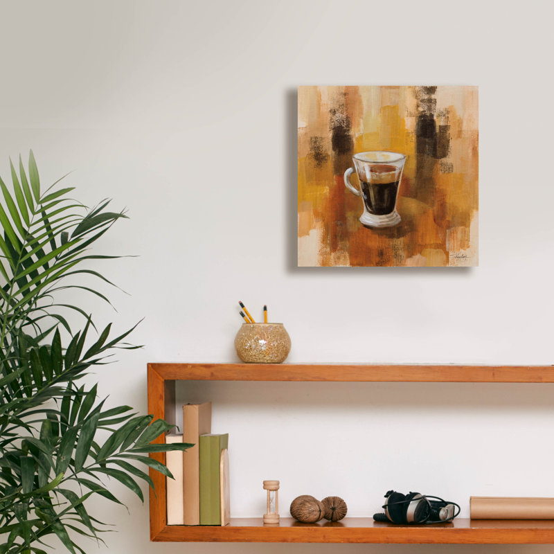  «Abstract Coffee 4» par Silvia Vassileva, art mural sur toile, 12 po x 12 po, H 12 po x l 12 po