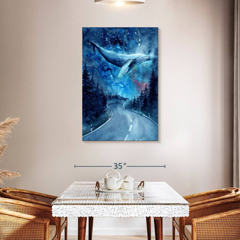 Kelan Night Flying Whale, 45" H x 30" W