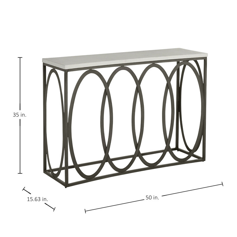 Ella Outdoor Buffet and Console Table, Charcoal/Travertine Superstone