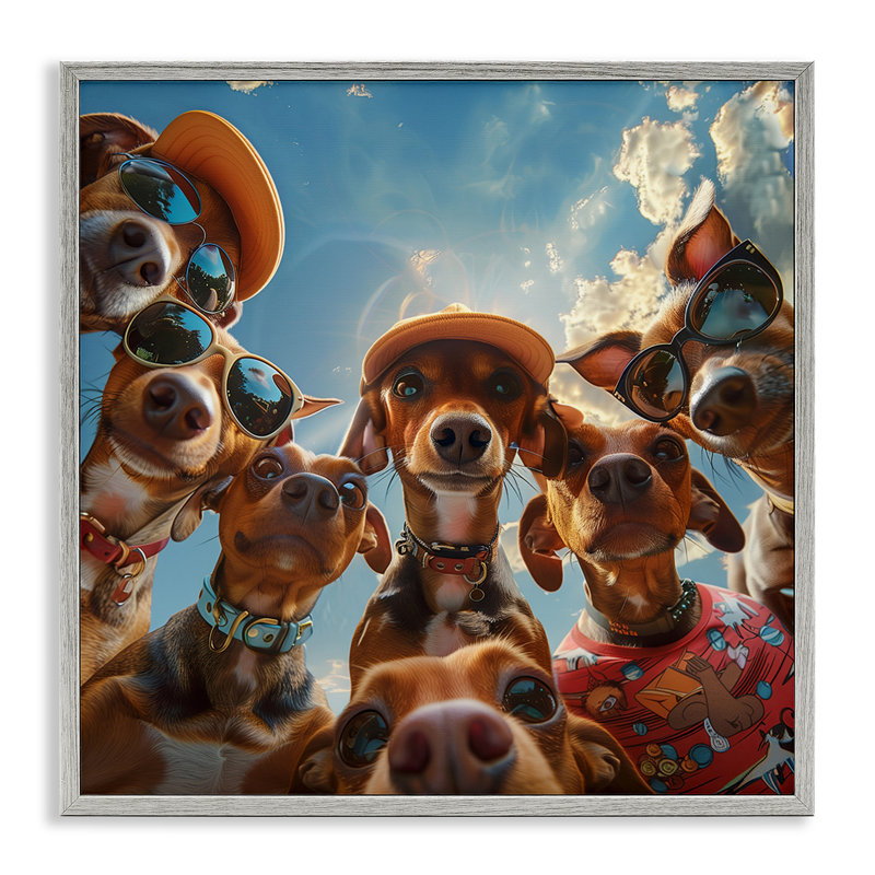  "Drôle de chien", "Giclée" par Jim Baldwin, H 17 po x l 17 po, Estampe numérique Farmhouse