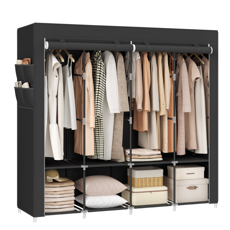 Ohearn Adjustable Portable Wardrobe, Black