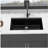 Quartz Kitchen Sink - 32x19" Black granite composite Workstation undermount kitchen sink