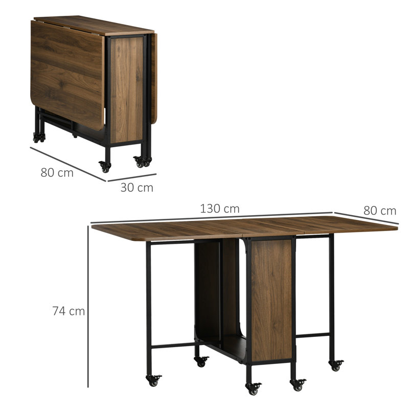 Metal Base Dining Table, Light Brown