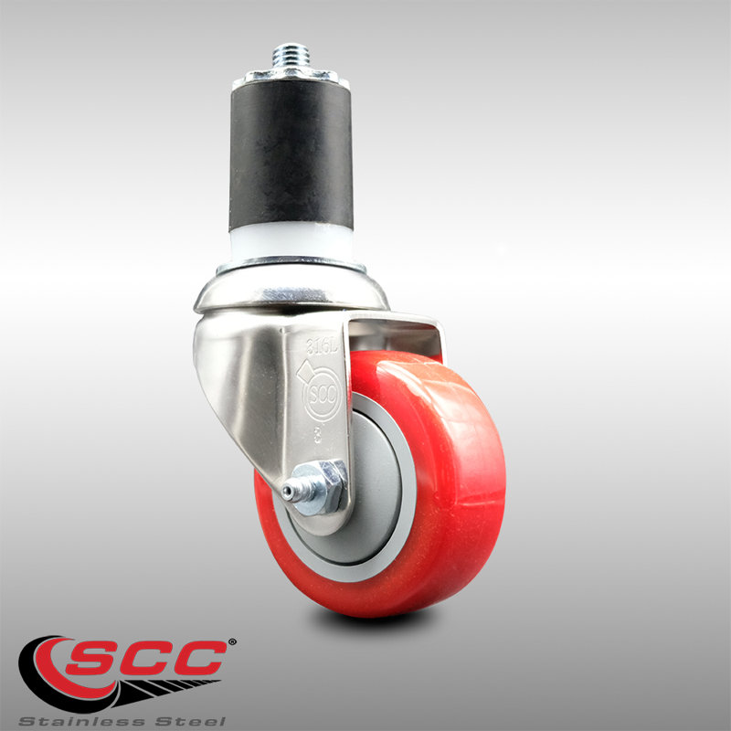 Polyurethane Casters, Red