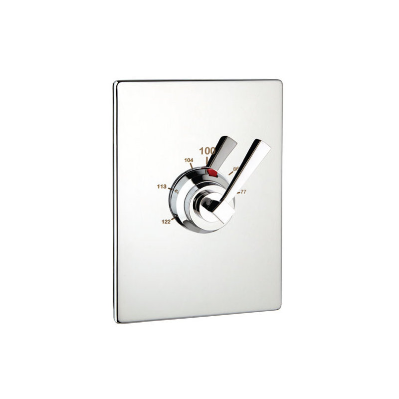 Thermostat Plaza complet avec valve Plaza, Chrome poli, 1/2 po