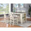 Chaise de salle à manger à hauteur de comptoir de 2, style moderne avec siège rembourré à finition crème 2 chaises, hauteur, dossier en X