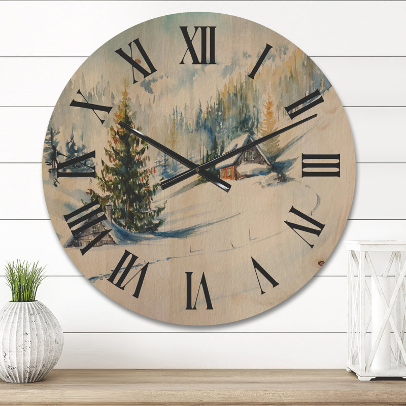 Petite horloge murale en bois, Moyen