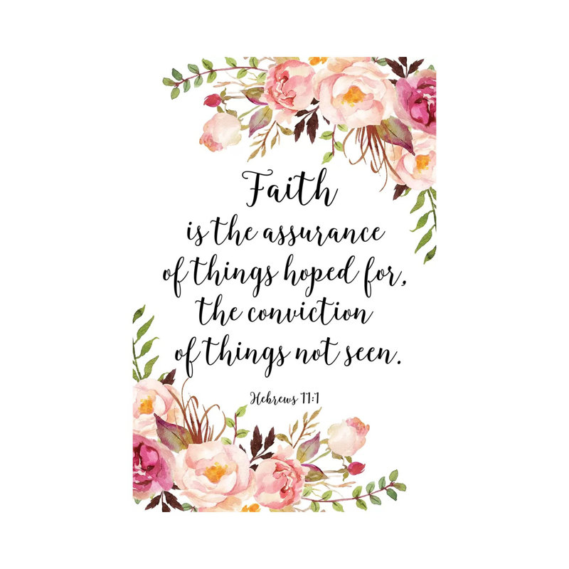 Hebrews 11:1 - Print on Canvas, Wrapped Canvas, 30.48 cm H x 45.72 cm W